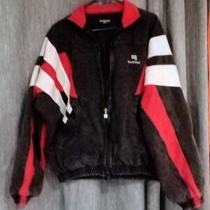 Balenciaga Black and Red Track Jacket